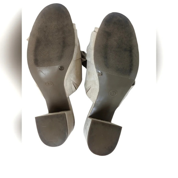 Worthington Nude (Beige) Freemont Style Twist Bow Chunky Heel Mules – Size 9.5 - Picture 6 of 7